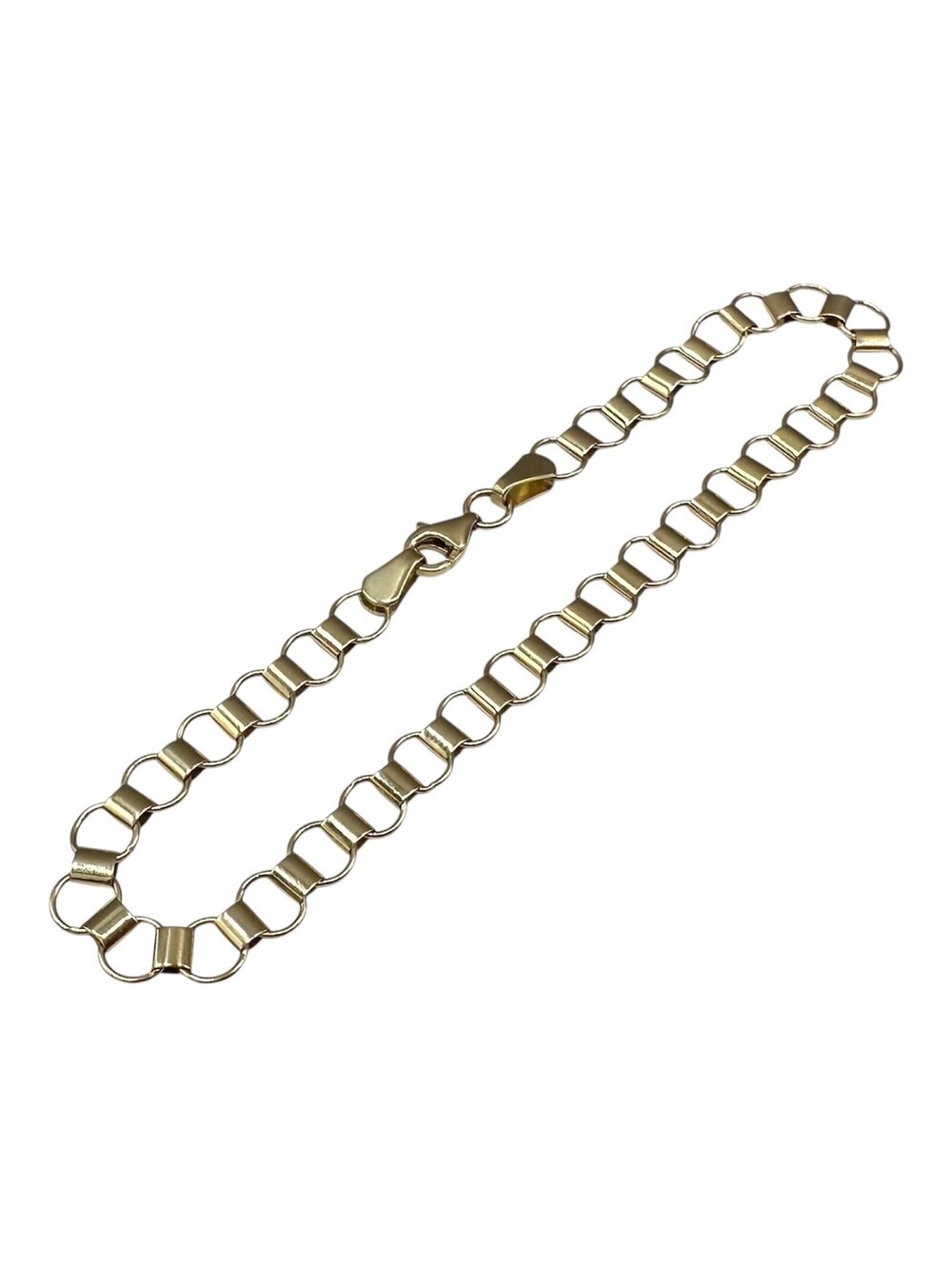 14kt Yellow Gold Circle Link Bracelet - 7.5", 5.2mm, 3.5g, Lobster Clasp, New